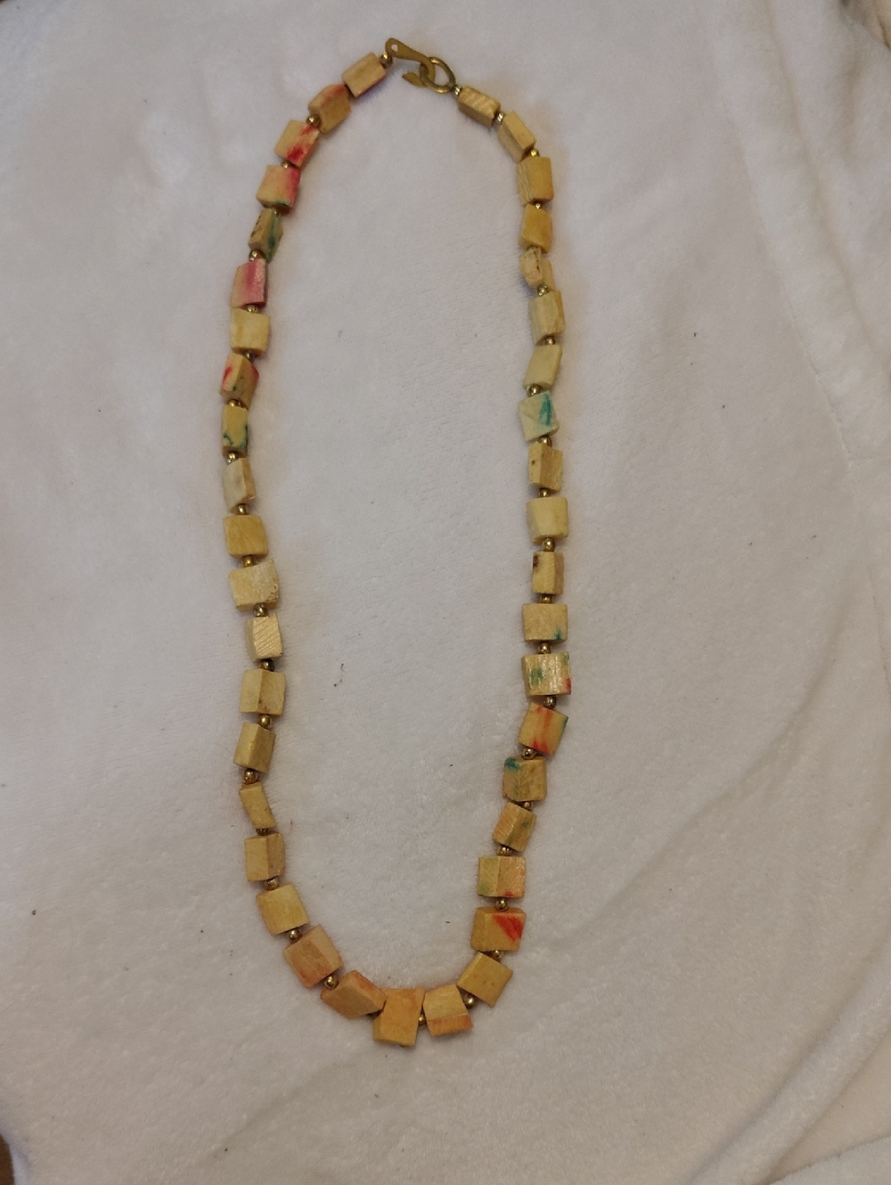 Handcrafted Beige Multi-Accent Beaded Necklace